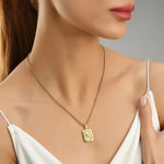 Lost Letter-N Halskette Gold