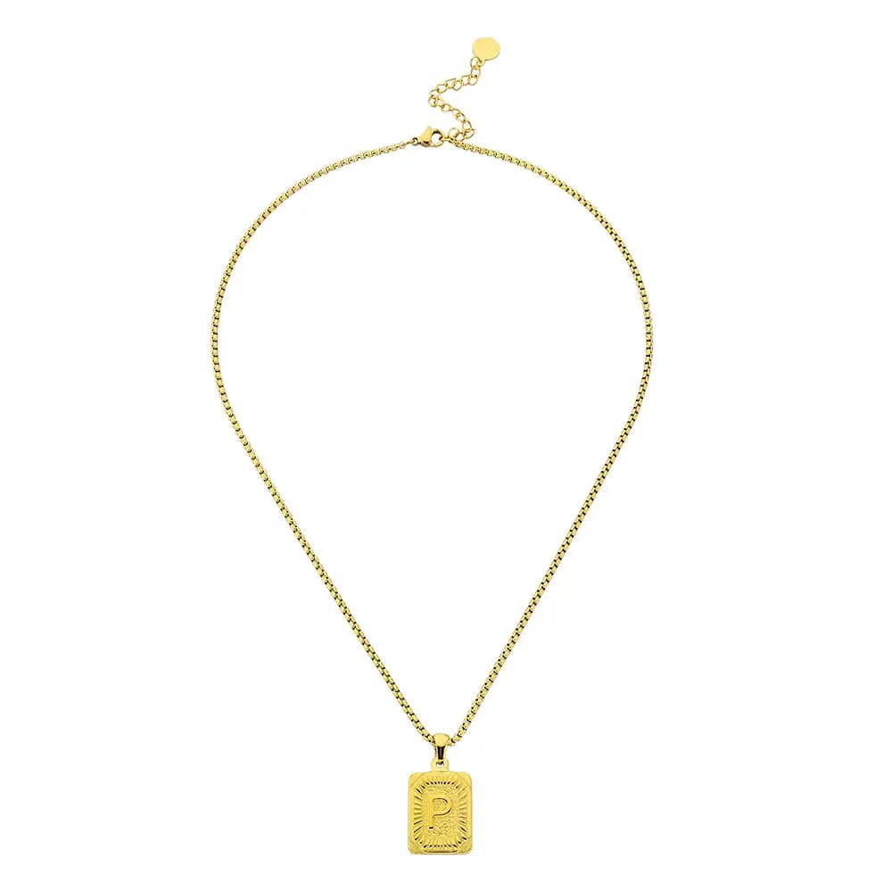 Lost Letter-P Halskette Gold