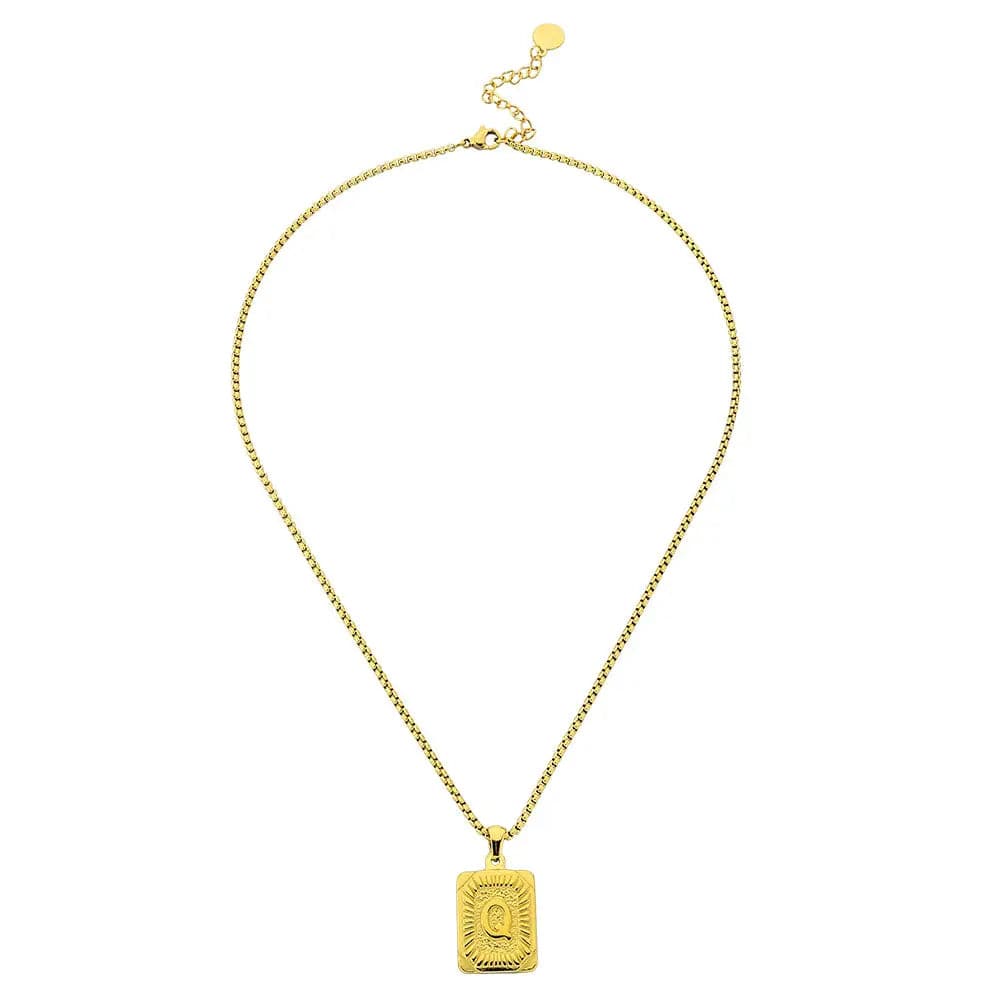 Lost Letter-Q Halskette Gold