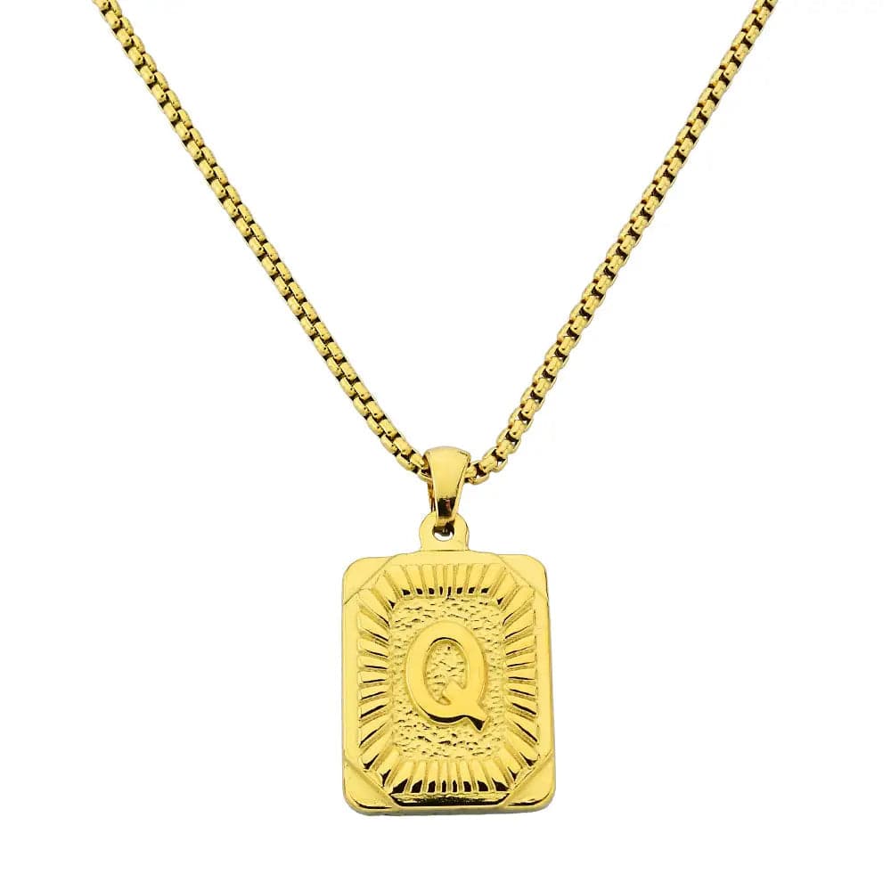 Lost Letter-Q Halskette Gold