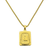 Lost Letter-Q Halskette Gold