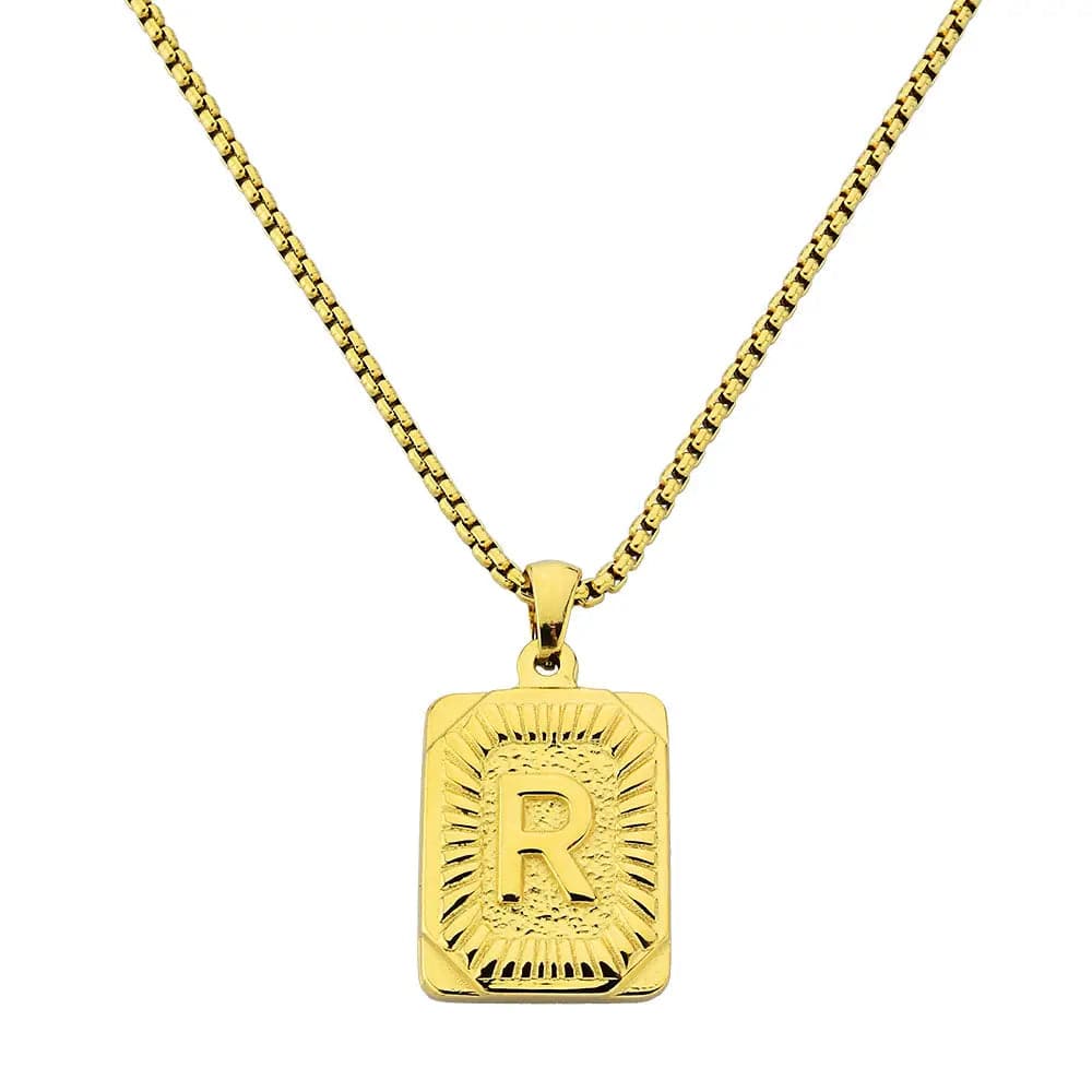 Lost Letter-R Halskette Gold