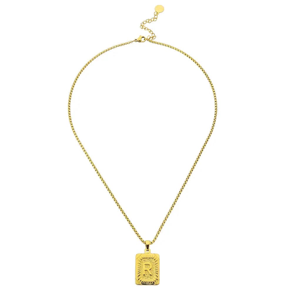 Lost Letter-R Halskette Gold