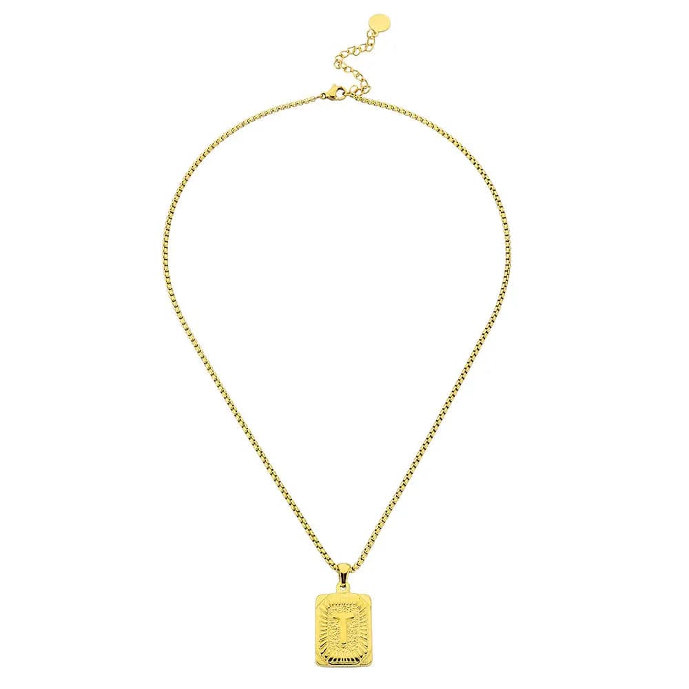 Lost Letter-T Halskette Gold