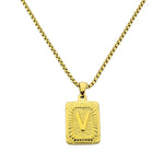 Lost Letter-V Halskette Gold