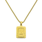 Lost Letter-W Halskette Gold