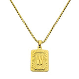 Lost Letter-W Halskette Gold