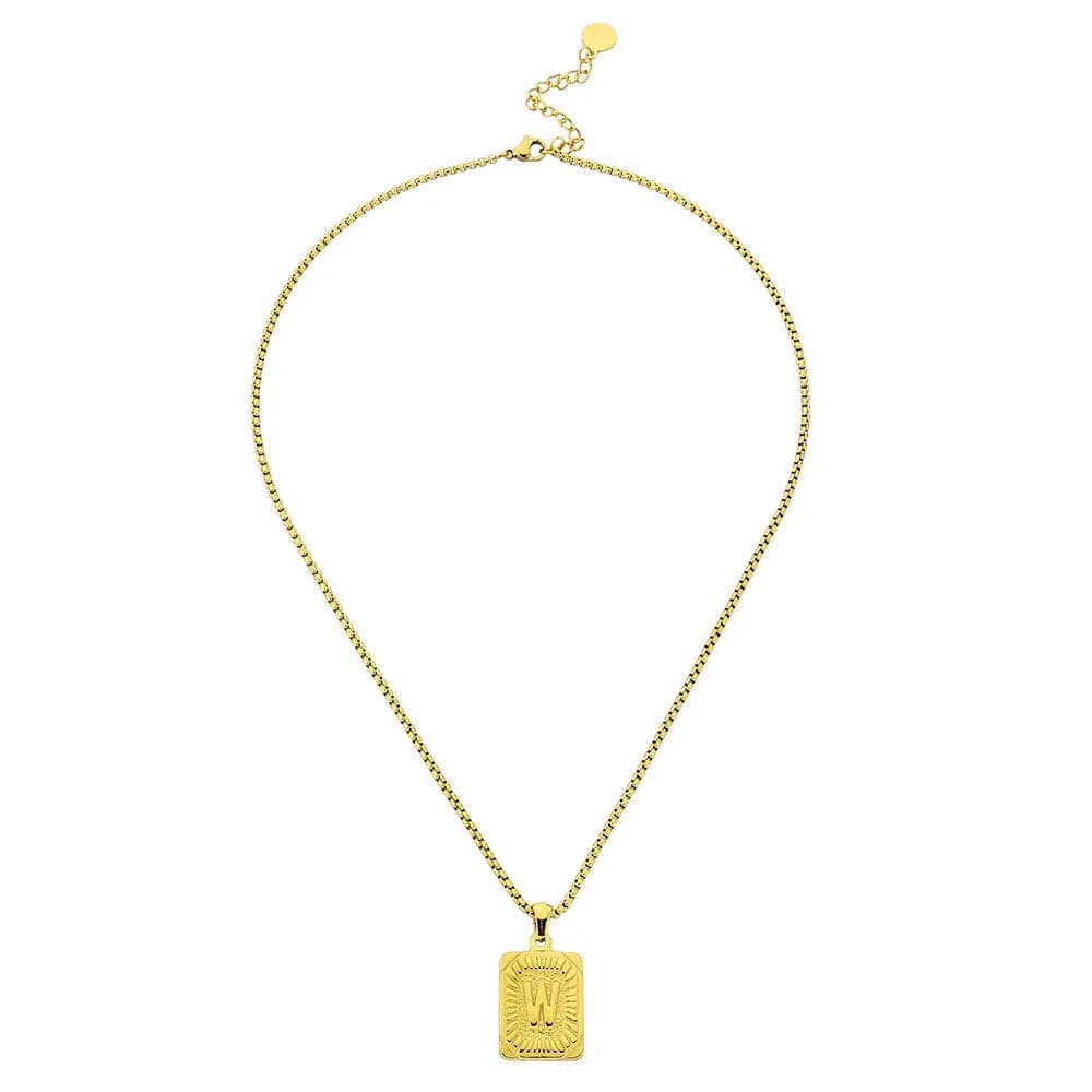 Lost Letter-W Halskette Gold