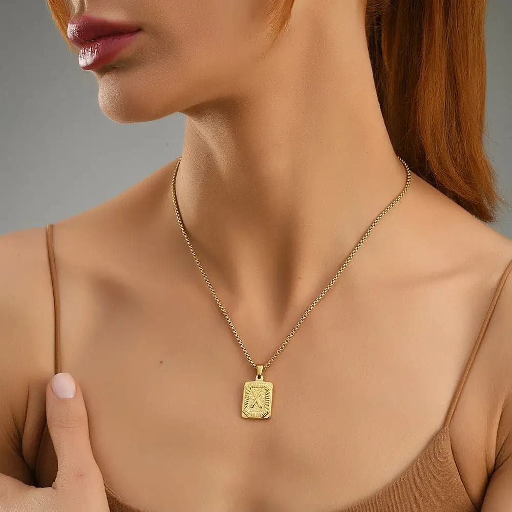 Lost Letter-X Halskette Gold