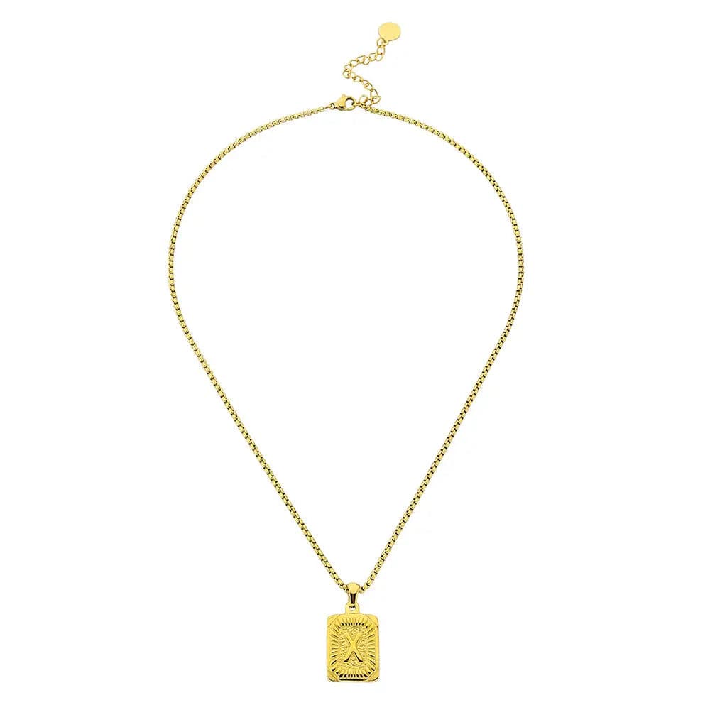 Lost Letter-X Halskette Gold