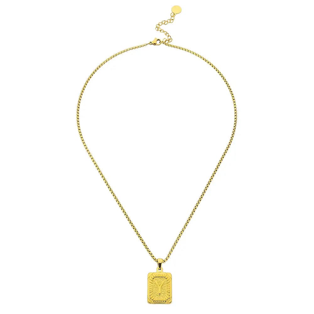 Lost Letter-Y Halskette Gold