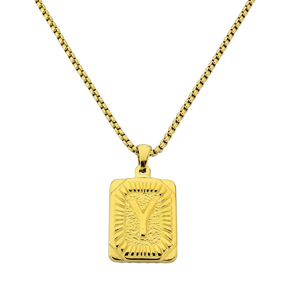 Lost Letter-Y Halskette Gold