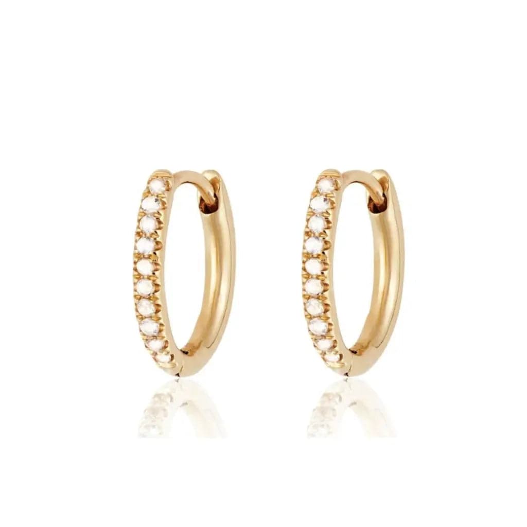Mini Crystal Huggies gold