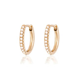 Mini Crystal Huggies rosé gold