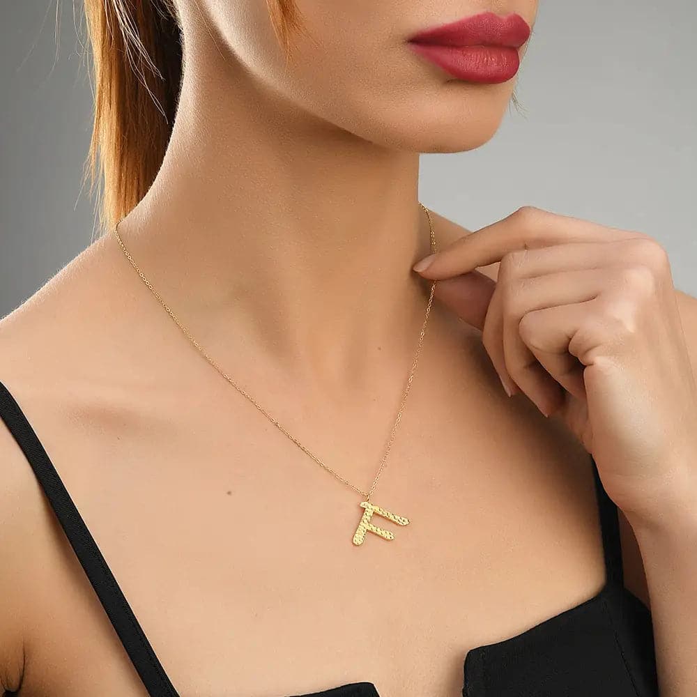 Ropi Letter-F Halskette Gold