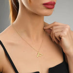 Ropi Letter-F Halskette Gold