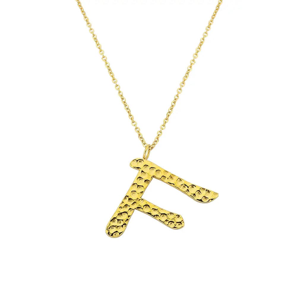 Ropi Letter-F Halskette Gold