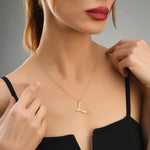Ropi Letter-L Halskette Gold
