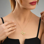 Ropi Letter-M Halskette Gold