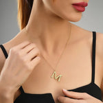 Ropi Letter-M Halskette Gold