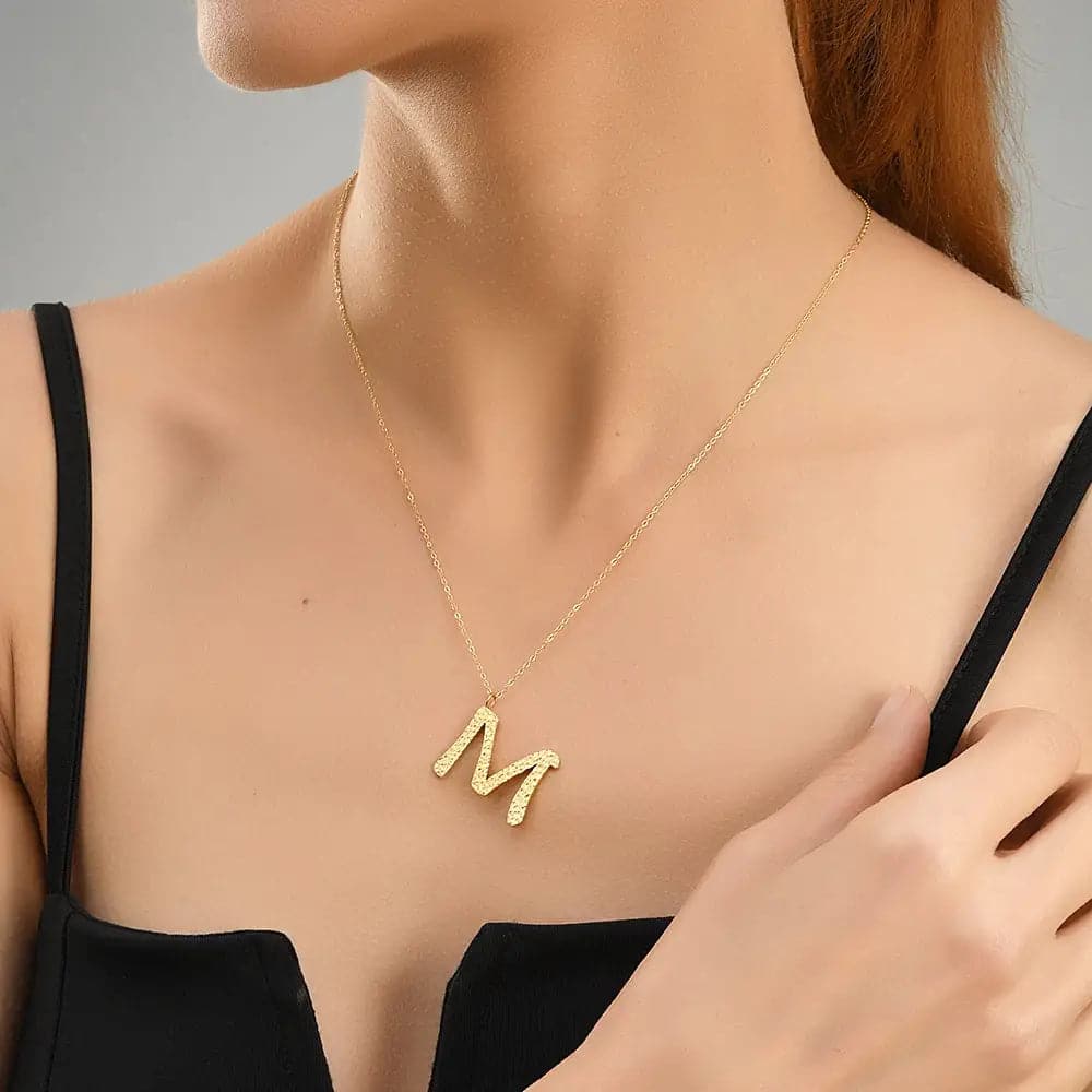Ropi Letter-M Halskette Gold