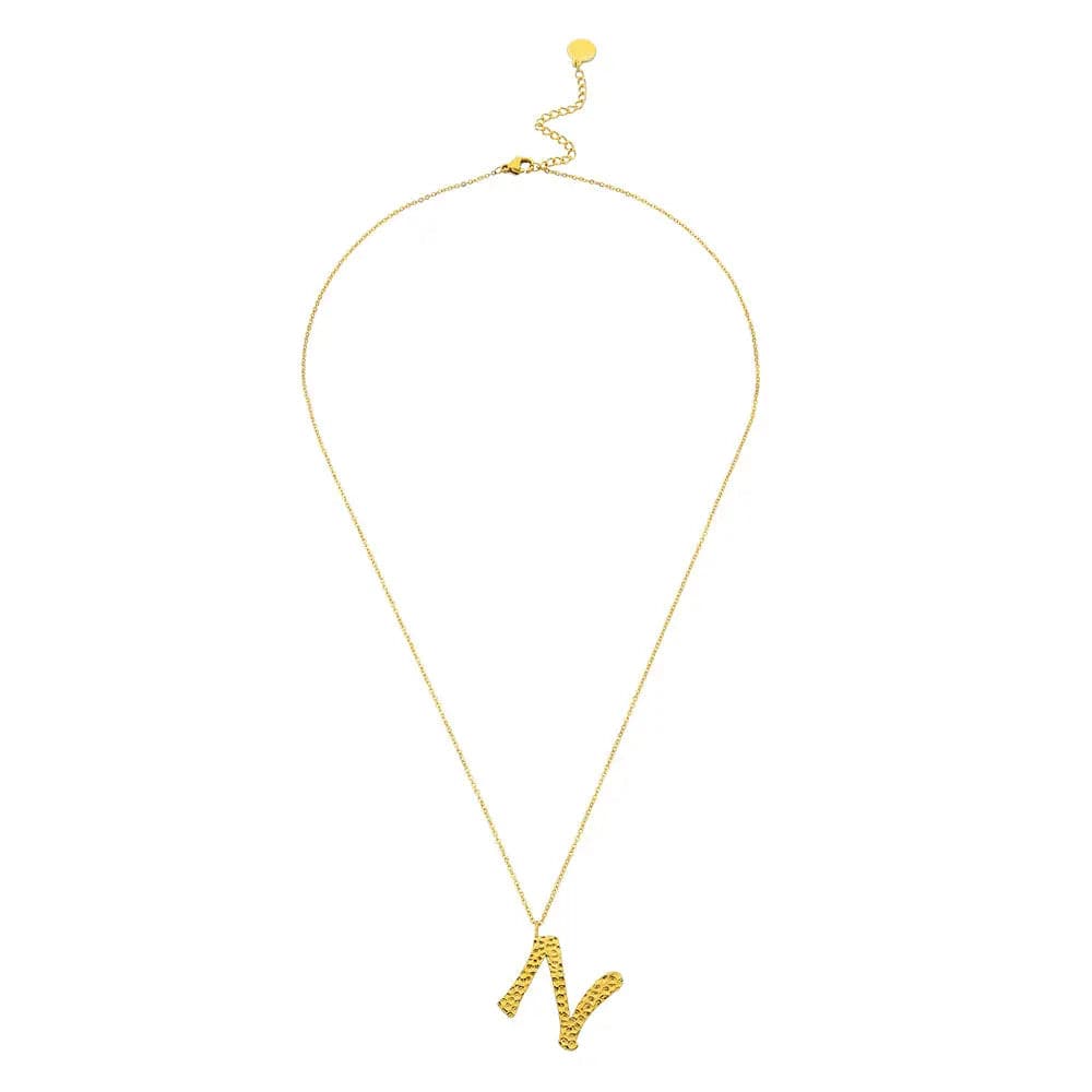 Ropi Letter-N Halskette Gold