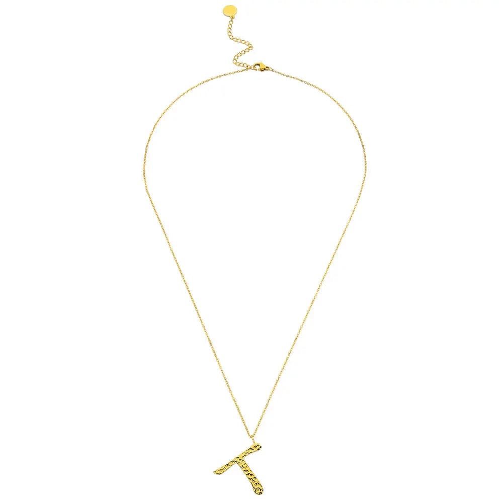 Ropi Letter-T Halskette Gold