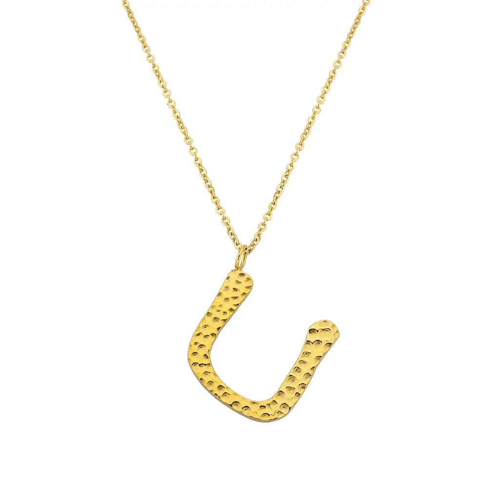 Ropi Letter-U Halskette Gold
