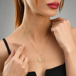 Ropi Letter-U Halskette Gold