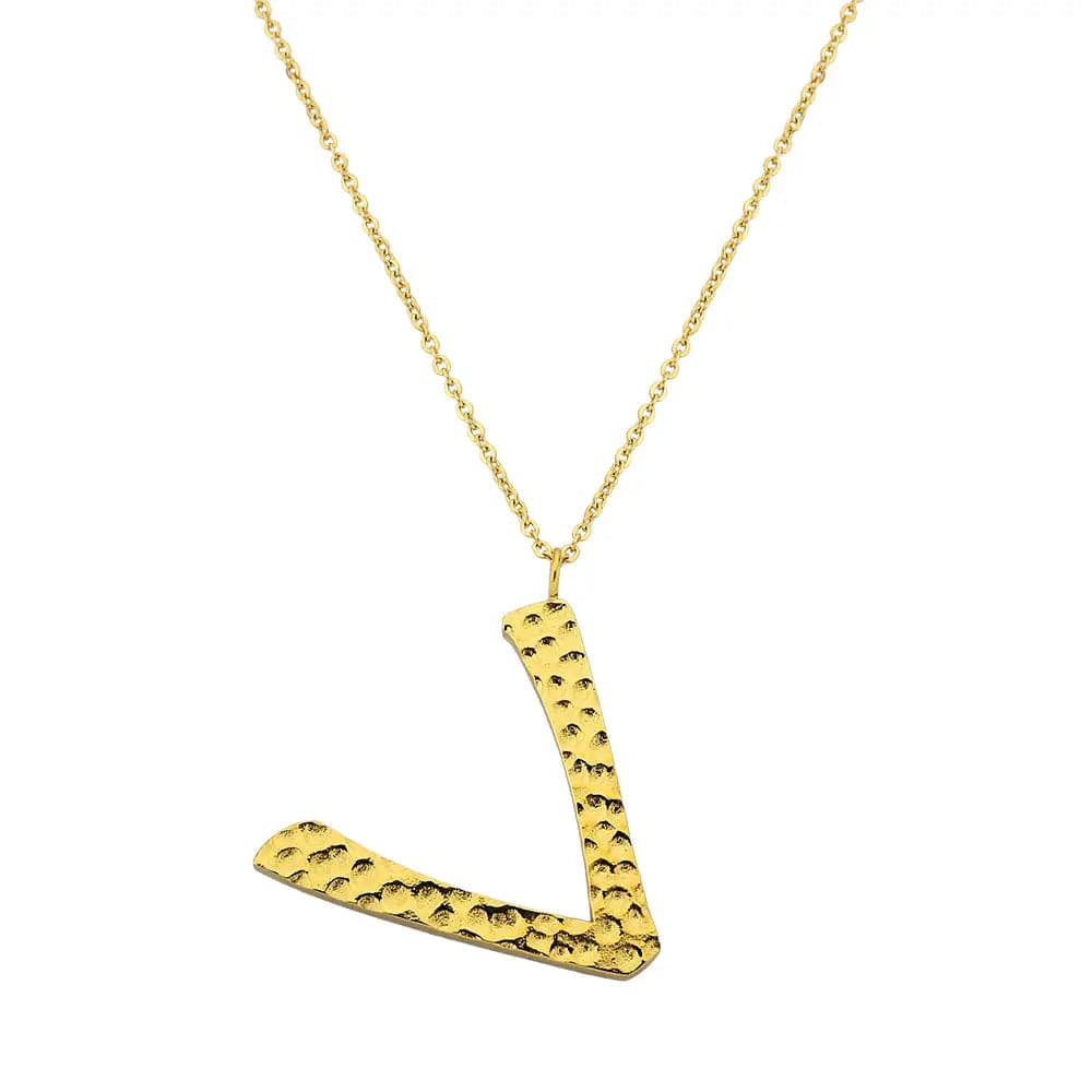 Ropi Letter-V Halskette Gold
