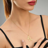 Ropi Letter-W Halskette Gold
