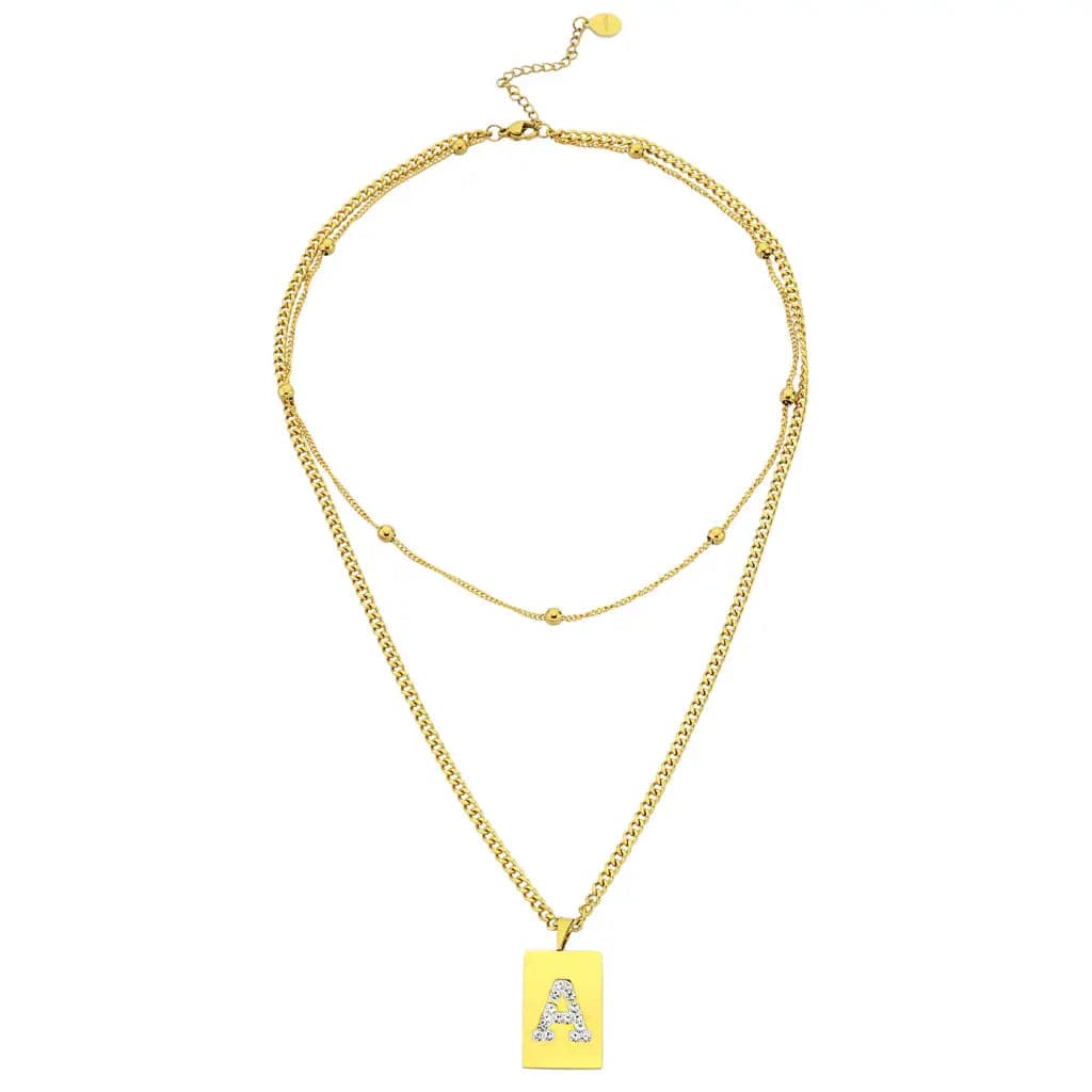Sero Letter-A Halskette Gold