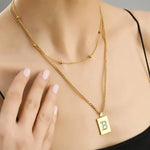Sero Letter-B Halskette Gold