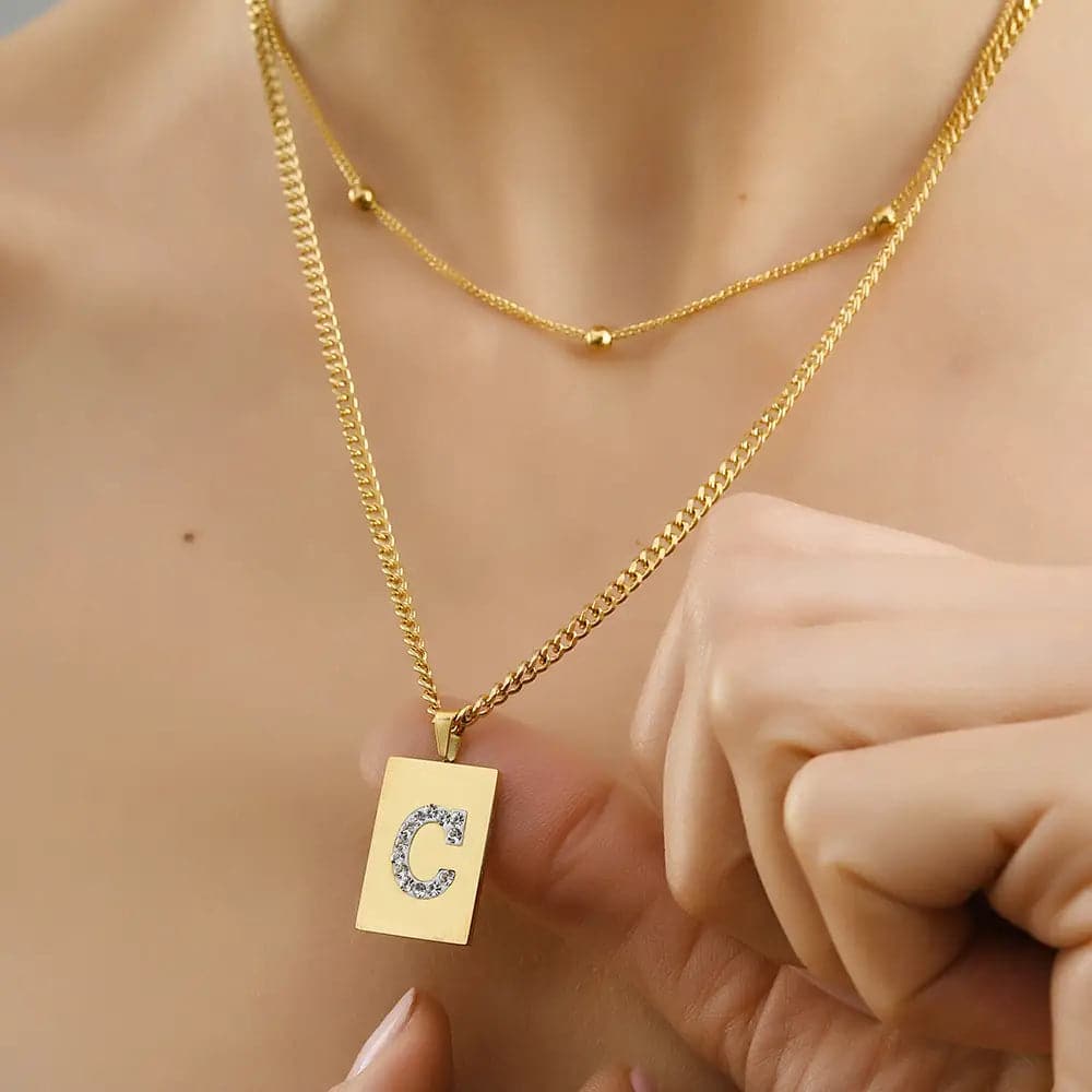 Sero Letter-C Halskette Gold
