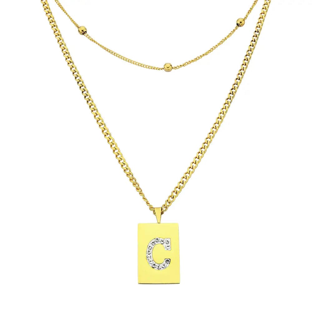 Sero Letter-C Halskette Gold