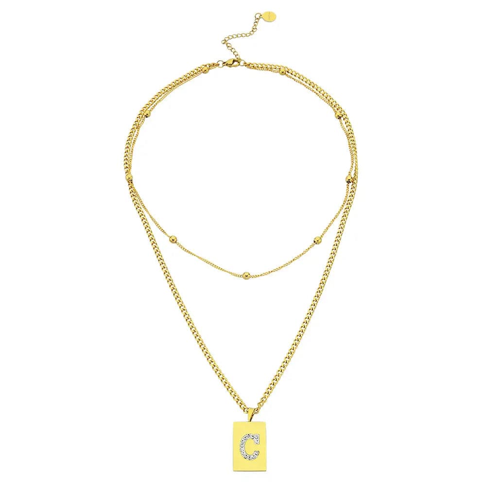 Sero Letter-C Halskette Gold