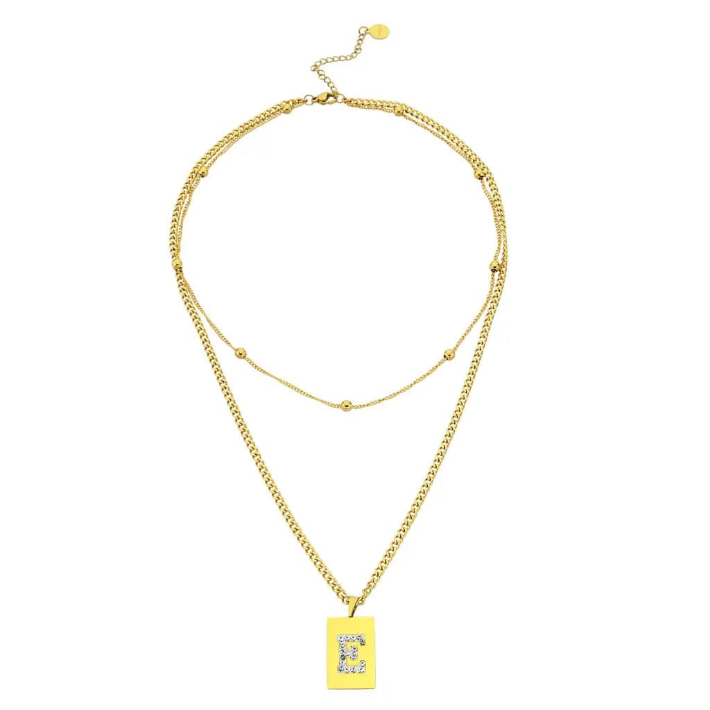 Sero Letter-E Halskette Gold