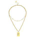 Sero Letter-F Halskette Gold