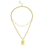 Sero Letter-F Halskette Gold