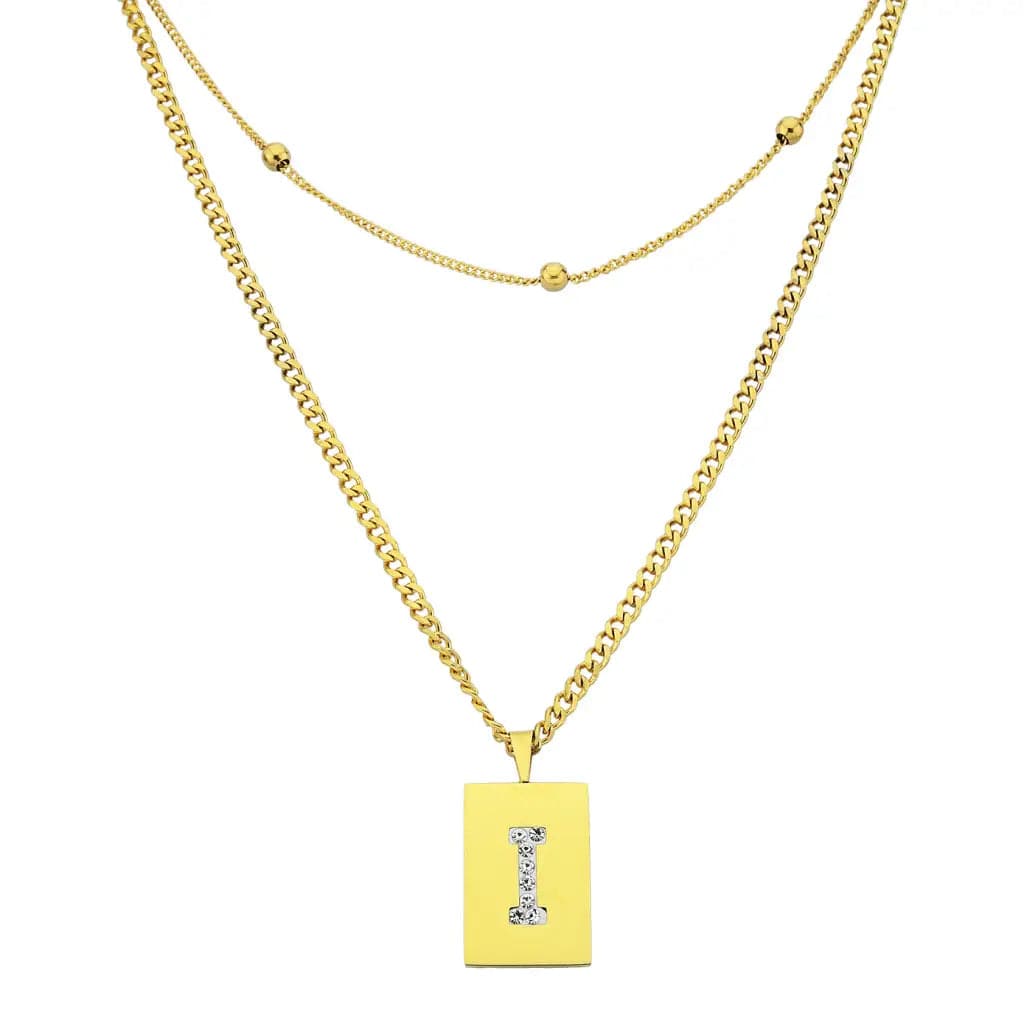 Sero Letter-I Halskette Gold