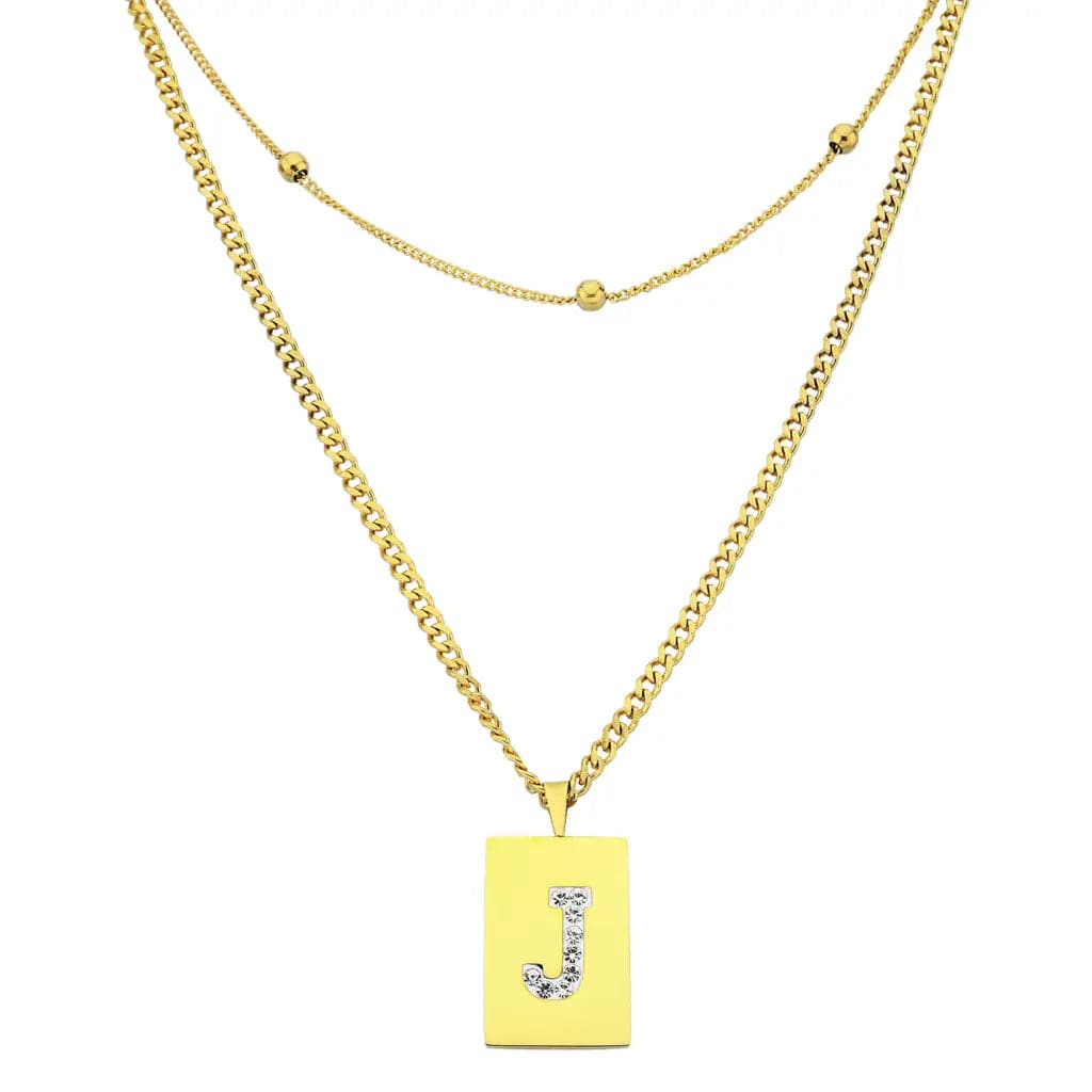 Sero Letter-J Halskette Gold