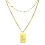Sero Letter-L Halskette Gold