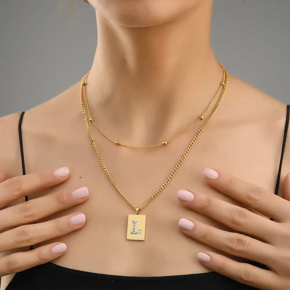 Sero Letter-L Halskette Gold