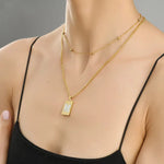 Sero Letter-M Halskette Gold