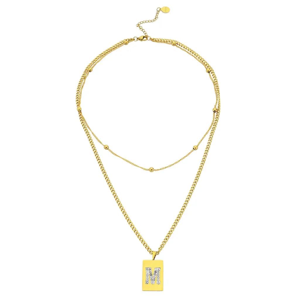 Sero Letter-M Halskette Gold