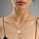 Sero Letter-M Halskette Gold