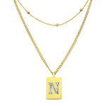 Sero Letter-N Halskette Gold