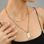 Sero Letter-N Halskette Gold