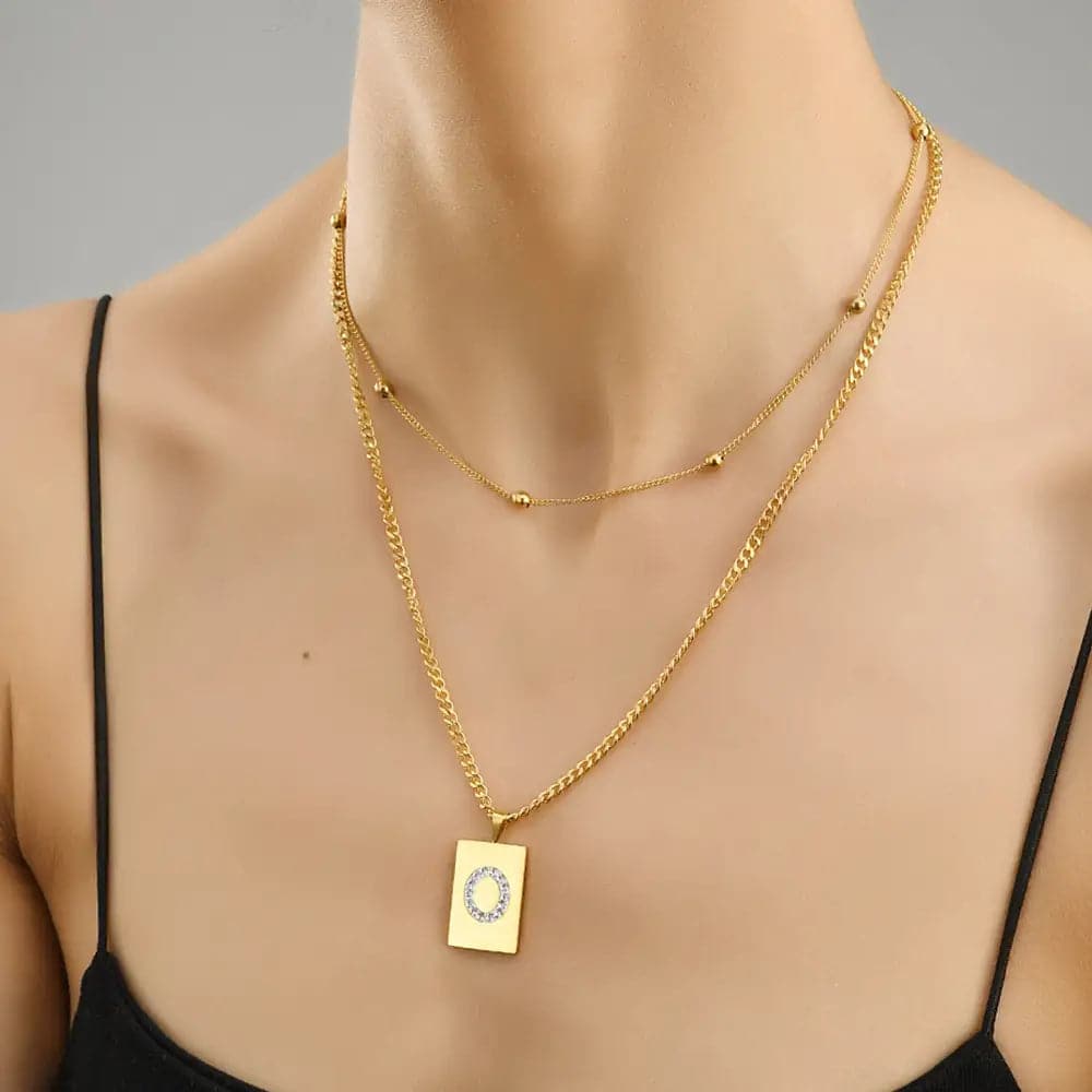 Sero Letter-O Halskette Gold