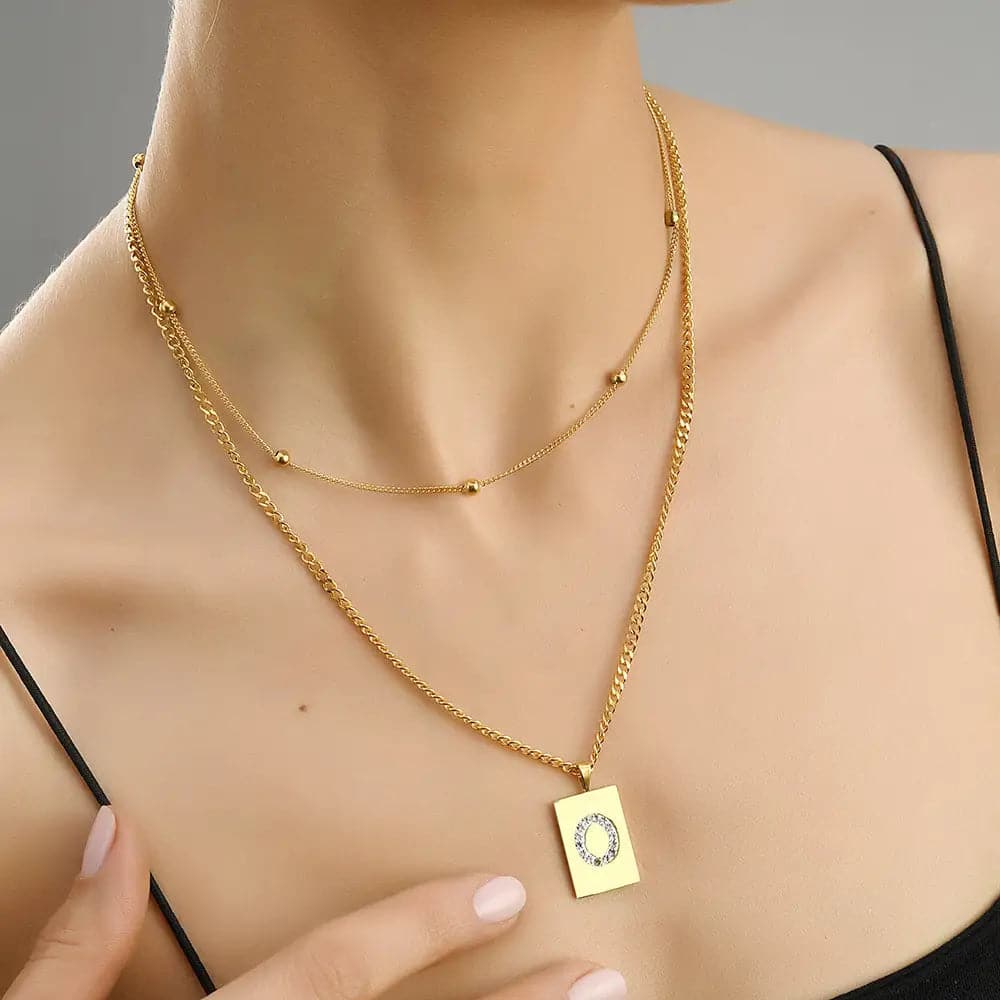 Sero Letter-O Halskette Gold
